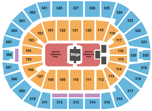 BOK Center Zach Bryan Seating Chart